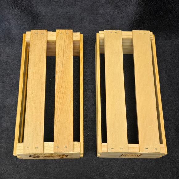 Vintage Napa Valley Cassette Wooden Storage Holds 12 Tapes - Set of 2 - Picture 3 of 12